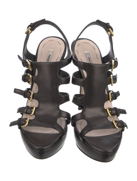 leather miu miu gladiator sandals|Miu Miu Leather Gladiator Sandals .